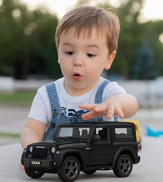Premium Diecast Thar Model Car – Pull Back Toy black